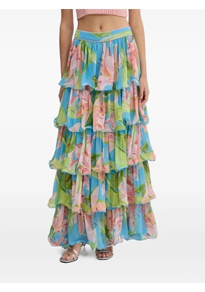 FARM Rio Lily tiered ruffled maxi skirt - Blue