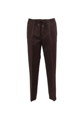 Briglia 1949 drawstring-waistband tapered-leg trousers - Brown