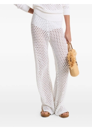Michael Kors Fauchet open-knit trousers - White