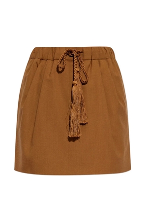 Max Mara tassel-detail Tabarin skirt - Brown