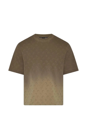 Marine Serre Moon-pattern round-neck T-shirt - Brown