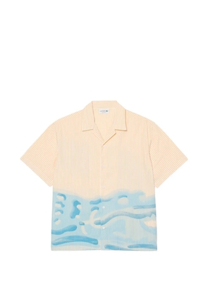 Lacoste striped graphic-print shirt - Neutrals