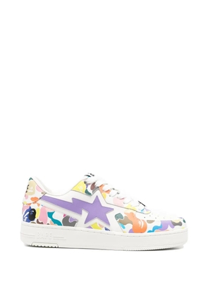 A BATHING APE® camo-print sneakers - White