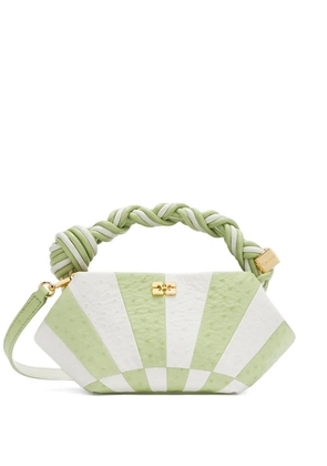 GANNI Bou braided-handle shoulder bag - Green