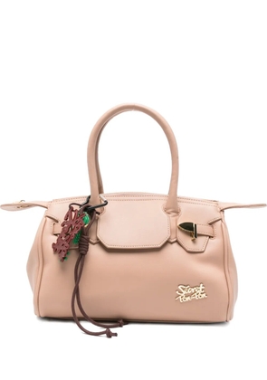 Secret Pon Pon Alexandra-S logo-plaque tote bag - Pink