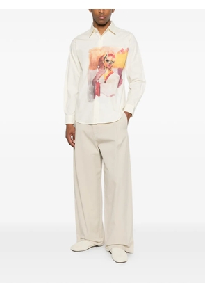 KidSuper Girl Painting graphic-print button-up shirt - Neutrals