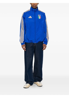 adidas logo-print striped jacket - Blue