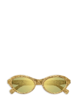 VALENTINO GARAVANI EYEWEAR diamond-patterned cat-eye sunglasses - Gold