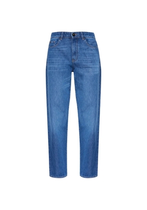 Emporio Armani logo-plaque straight-leg jeans - Blue