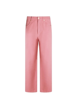 'S Max Mara logo-patch straight-leg trousers - Pink