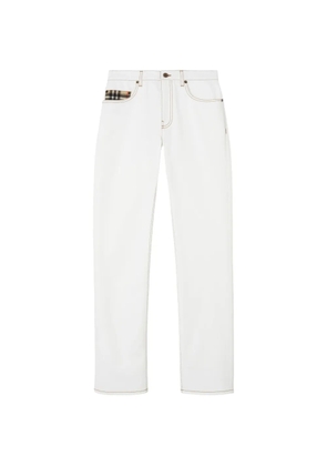 Burberry mid-rise straight jeans - White