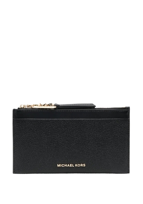 Michael Michael Kors logo-plaque leather wallet - Black