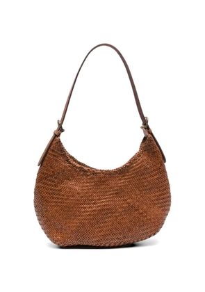 DRAGON DIFFUSION Luna Mezza woven leather shoulder bag - Brown