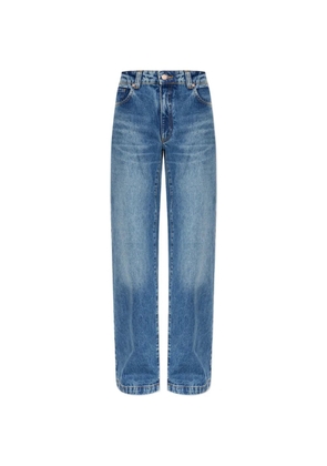 Emporio Armani J4J logo-patch wide-leg jeans - Blue