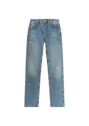 Emporio Armani distressed logo-plaque jeans - Blue