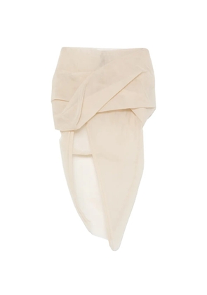 Rick Owens draped calf skirt - Neutrals