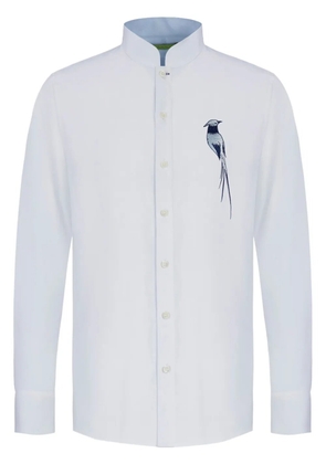 Shanghai Tang phoenix-detail band-collar shirt - White