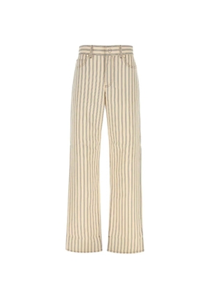 FENDI Long striped jeans - Neutrals