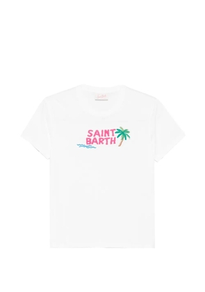 MC2 Saint Barth Emilie embroidered logo T-shirt - White