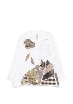 Antonio Marras patchwork embroidered shirt - White