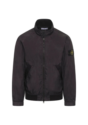 Stone Island Crinkle Reps Ny logo-patch jacket - Black