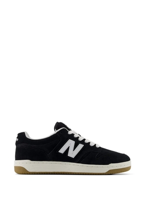 New Balance 480 lace-up suede-panelled sneakers - Black