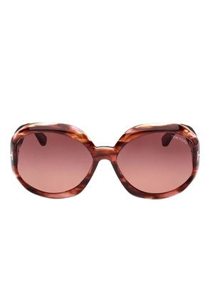 TOM FORD Eyewear geometric-frame sunglasses - Red