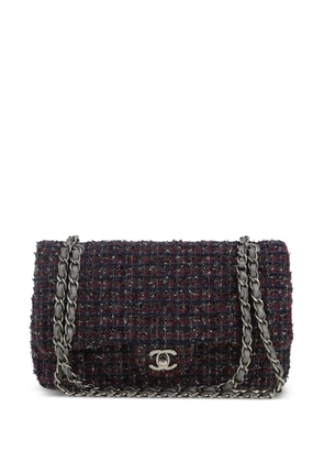 CHANEL Pre-Owned 2016 Timeless Classic tweed-chain shoulder bag - Blue