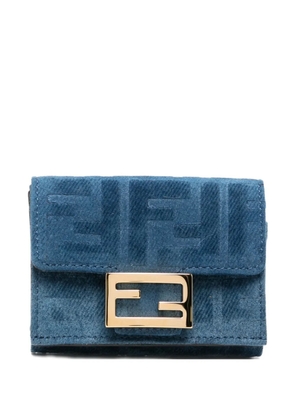 FENDI FF logo-plaque wallet - Blue