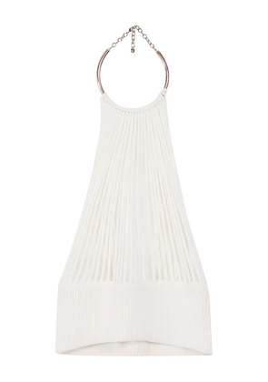Krizia ring halterneck top - White