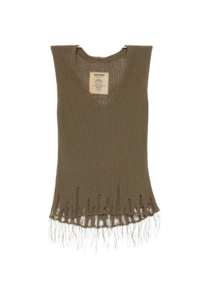 Uma Wang frayed vest - Brown
