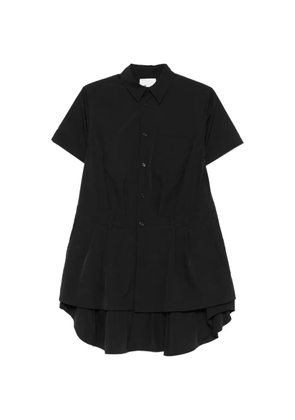 Noir Kei Ninomiya pleated-trim layered midi dress - Black