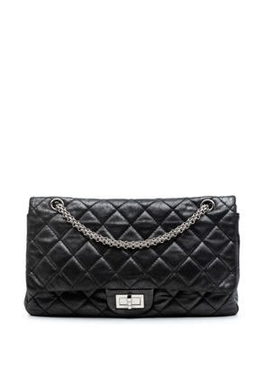CHANEL Pre-Owned 2008-2009 Quilted Aged Calfskin Reissue 2.55 Double Flap 227 shoulder bag - Black
