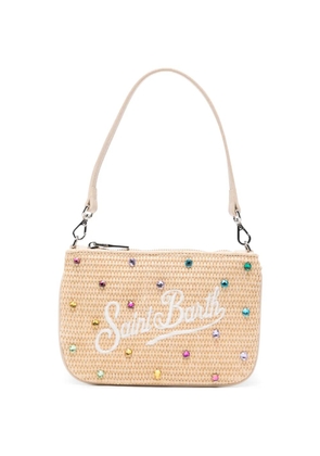 MC2 Saint Barth Parisienne crystal-embellished clutch bag - Brown