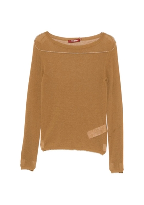 Max Mara Fiorito boat-neck long-sleeve sweater - Brown