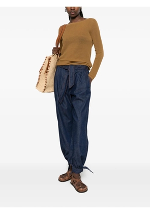 Max Mara Fiorito boat-neck long-sleeve sweater - Brown