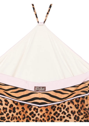 MC2 Saint Barth Meryem animal-print halterneck swimsuit - Brown