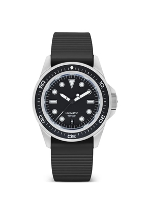 unimatic 41.5mm rotating-bezel watch - Black