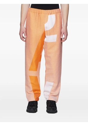STUDIO ALCH jacquard striped trousers - Orange