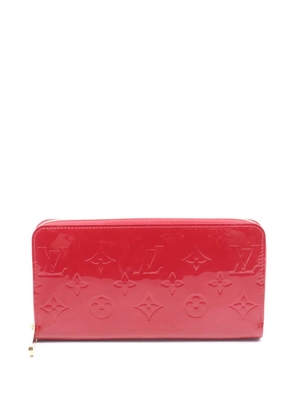 Louis Vuitton Pre-Owned 2013 Monogram Vernis Zip Around Wallet long wallets - Red