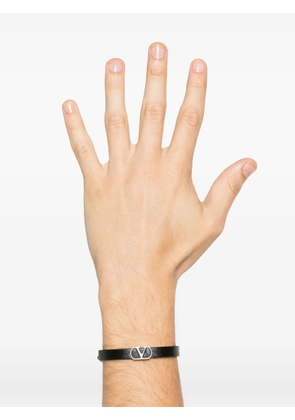 Valentino Garavani VLogo Signature leather bracelet - Black