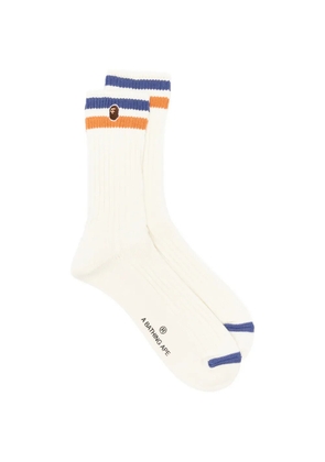 A BATHING APE® Ape Head striped socks - Neutrals