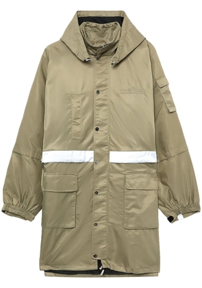Rokh multi-pocket hooded parka coat - Neutrals