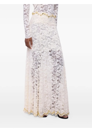 Rabanne lace maxi skirt - Neutrals