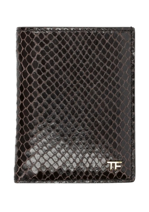 TOM FORD python-print wallet - Brown