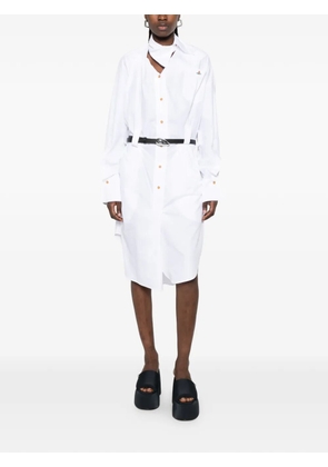 Vivienne Westwood Drunken button asymmetric mini dress - White