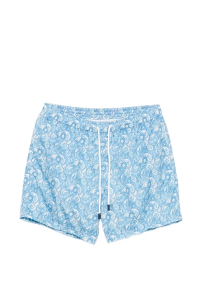 Barba paisley-print swim shorts - Blue