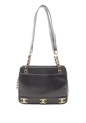 CHANEL Pre-Owned 1994-1996 Triple CC Lambskin tote bag - Black