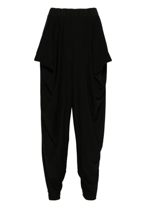 Issey Miyake draped tapered trousers - Black