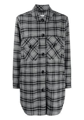 Woolrich longline check shirt - Black